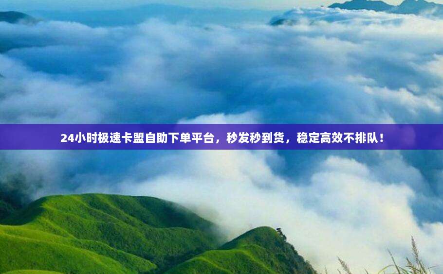 24小时极速卡盟自助下单平台，秒发秒到货，稳定高效不排队！