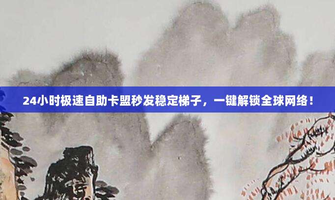 24小时极速自助卡盟秒发稳定梯子，一键解锁全球网络！