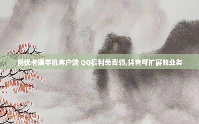 网优卡盟手机客户端 QQ福利免费领,抖音可扩展的业务
